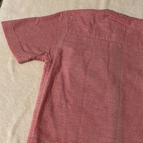 Size 6/7 Wonder Nation pink & blue short sleeve 100% cotton button down shirt - Picture 12 of 16